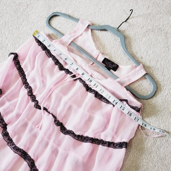 Vintage Y2K La Senza Coquette Mean Girls Chiffon Babydoll Lingerie Top S - Picture 5 of 7